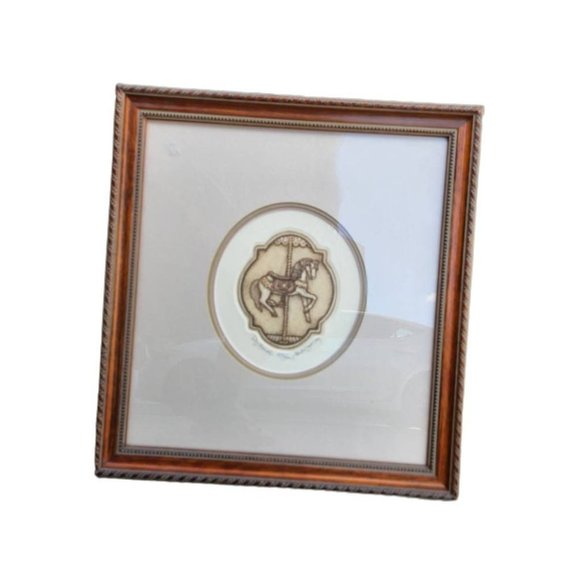 Vintage Nursery Day & Night Carousel Matted Limited Edition Etchings Signed - Picture 2 of 9